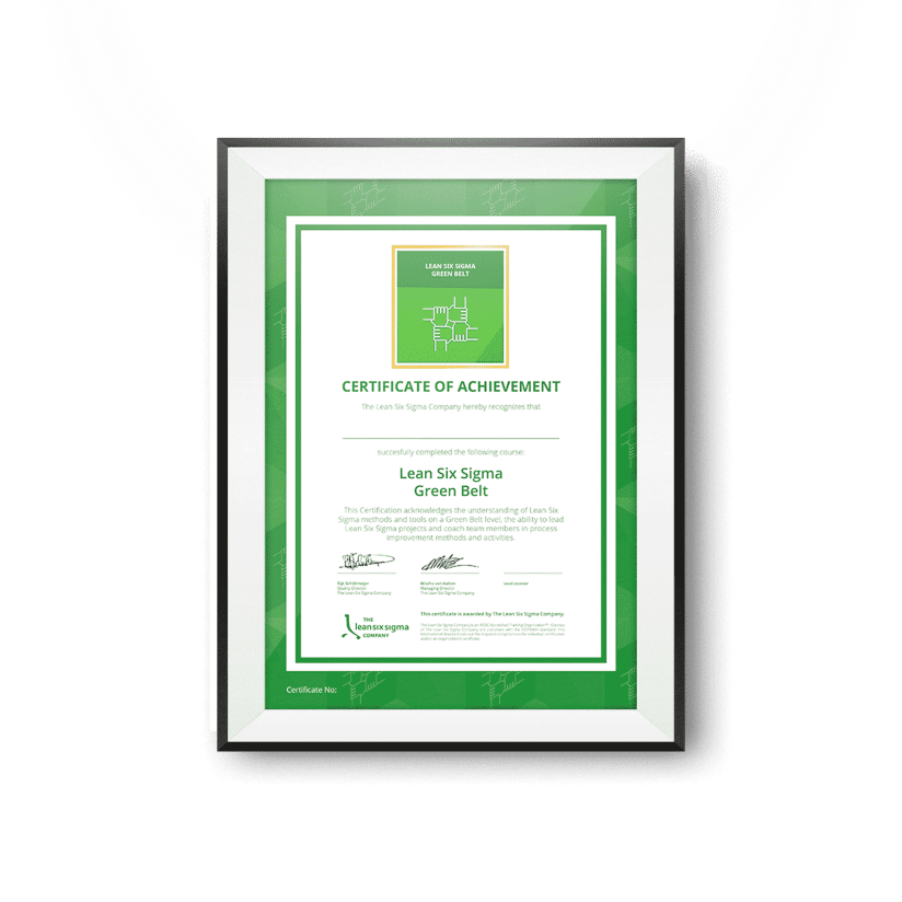 Green Belt certificate
